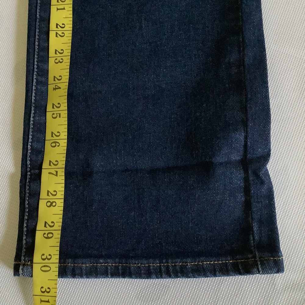 NYDJ Marilyn Straight Leg Jeans Riverbridge Dark Blue MGWRMS9300 Womens 12 30in - Picture 12 of 12